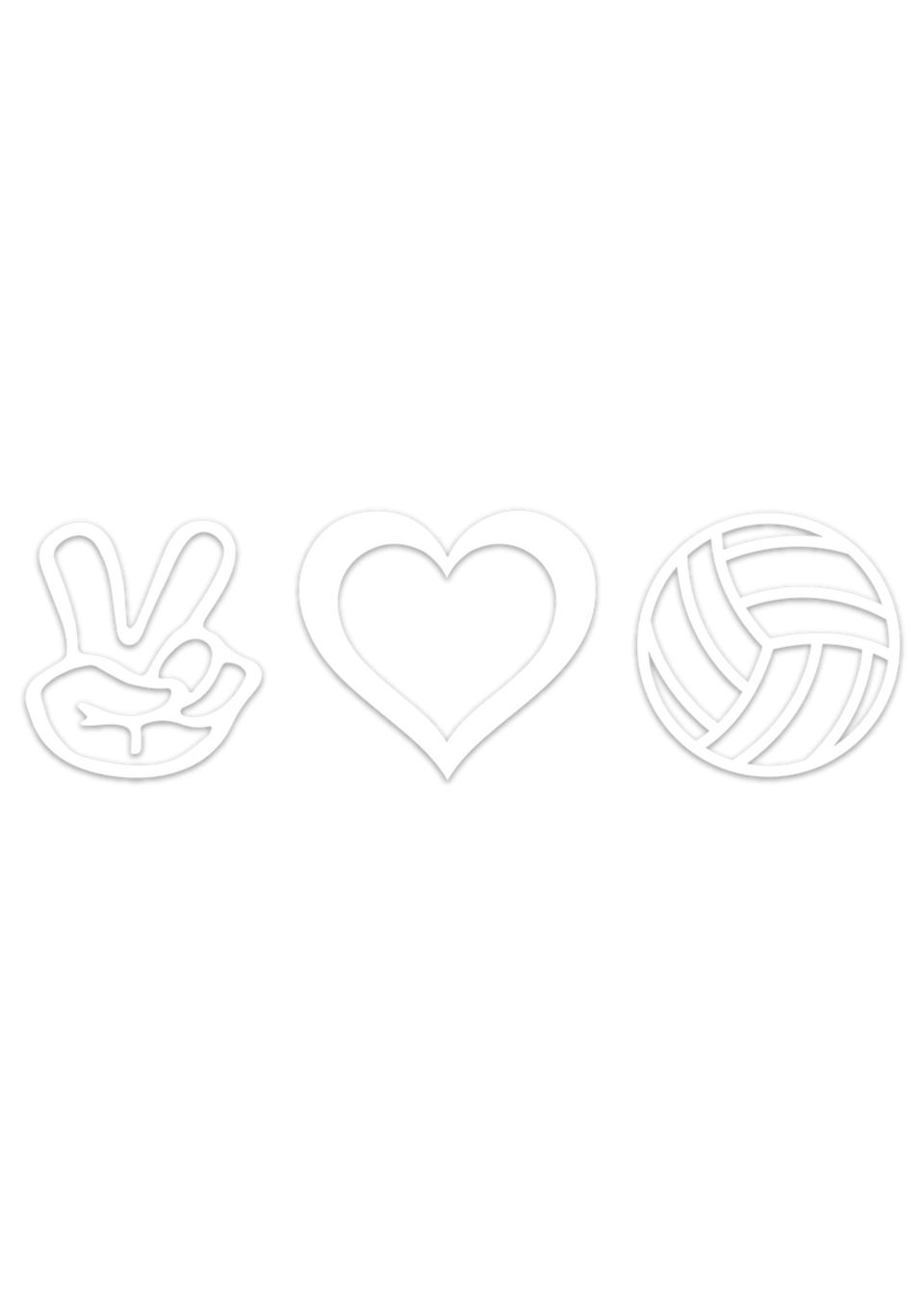 Peace, Love, & Volleyball Vinyl Decal
